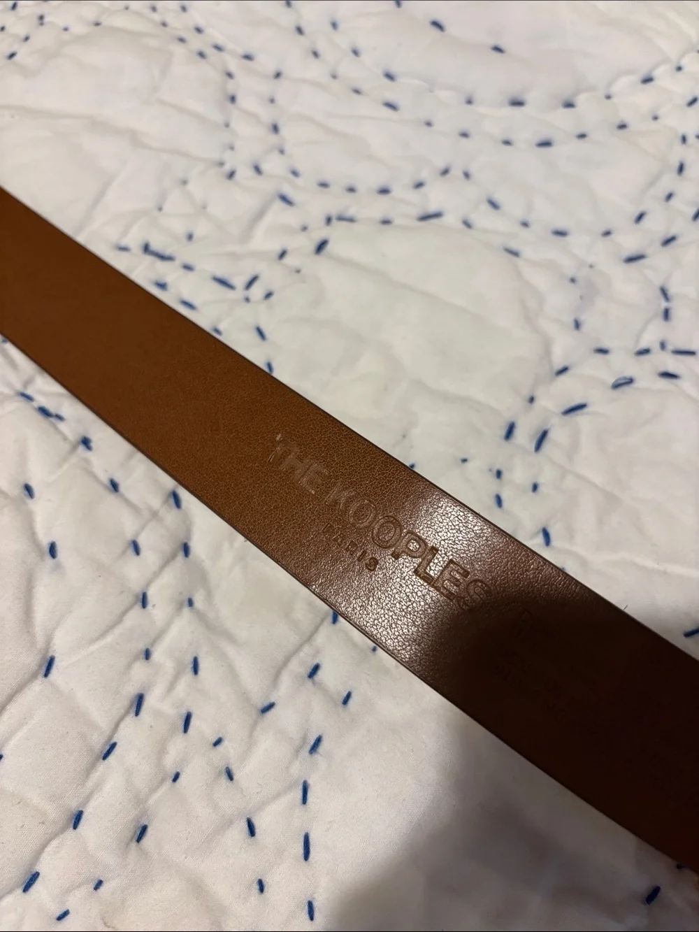 The Kooples Brown Suede Belt with Buckle